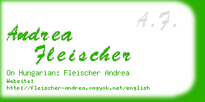 andrea fleischer business card